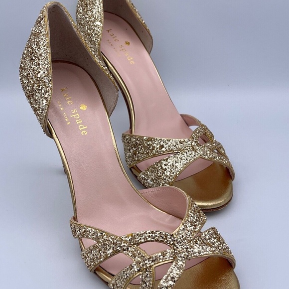 Kate Spade New York Women's Shoe Idaya Old Gold Metallic Pump Size 7.5 M US - Picture 3 of 8